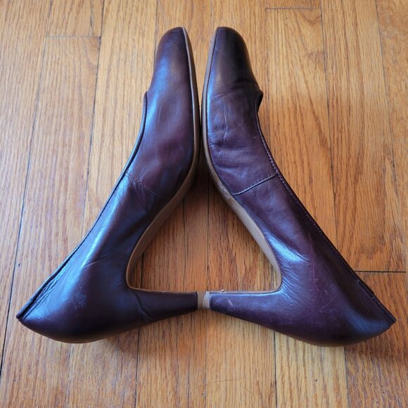 Naked Feet Handmade Brown Leather Pumps Heels 10M CONTEMPORARY Comfort‎ - Picture 9 of 11